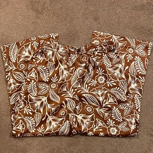 Target Brown Floral Wide-Leg Pants